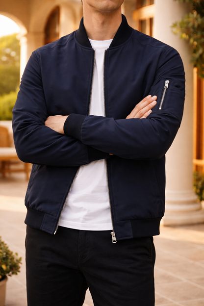 Elliot | Men’s Bomber Jacket Zip Front Lightweight Casual Outerwear