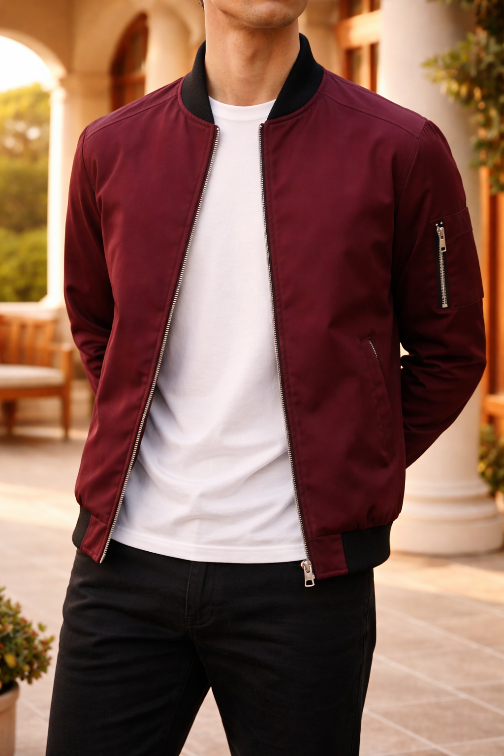 Elliot | Men’s Bomber Jacket Zip Front Lightweight Casual Outerwear