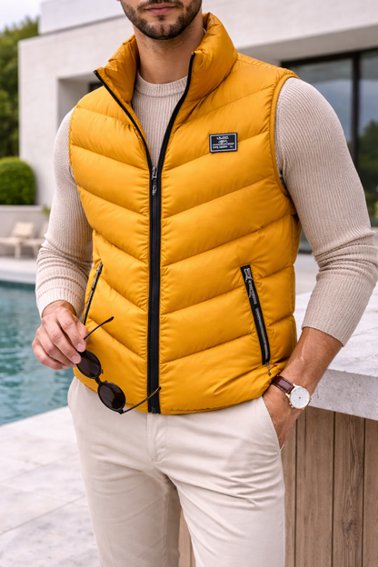 Reuben | Men’s Quilted Padded Gilet with Zip Closure