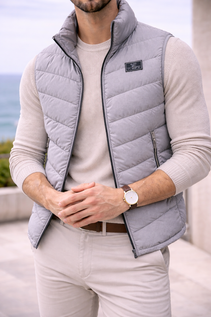 Reuben | Men’s Quilted Padded Gilet with Zip Closure