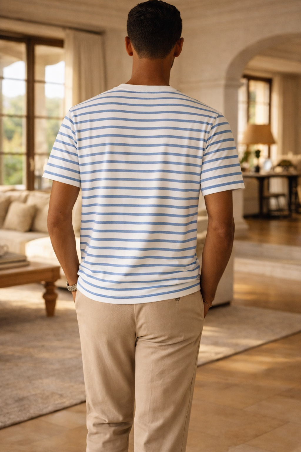 Matt | Men’s Striped Short Sleeve T Shirt Crew Neck Casual Fit