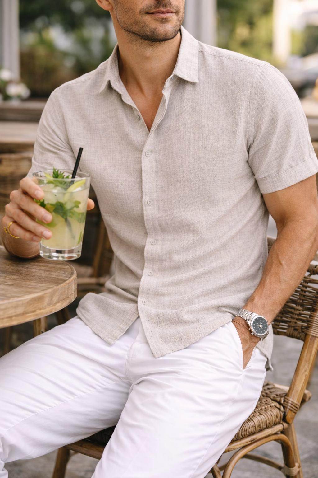 Oliver | Men Short Sleeve Button Shirt