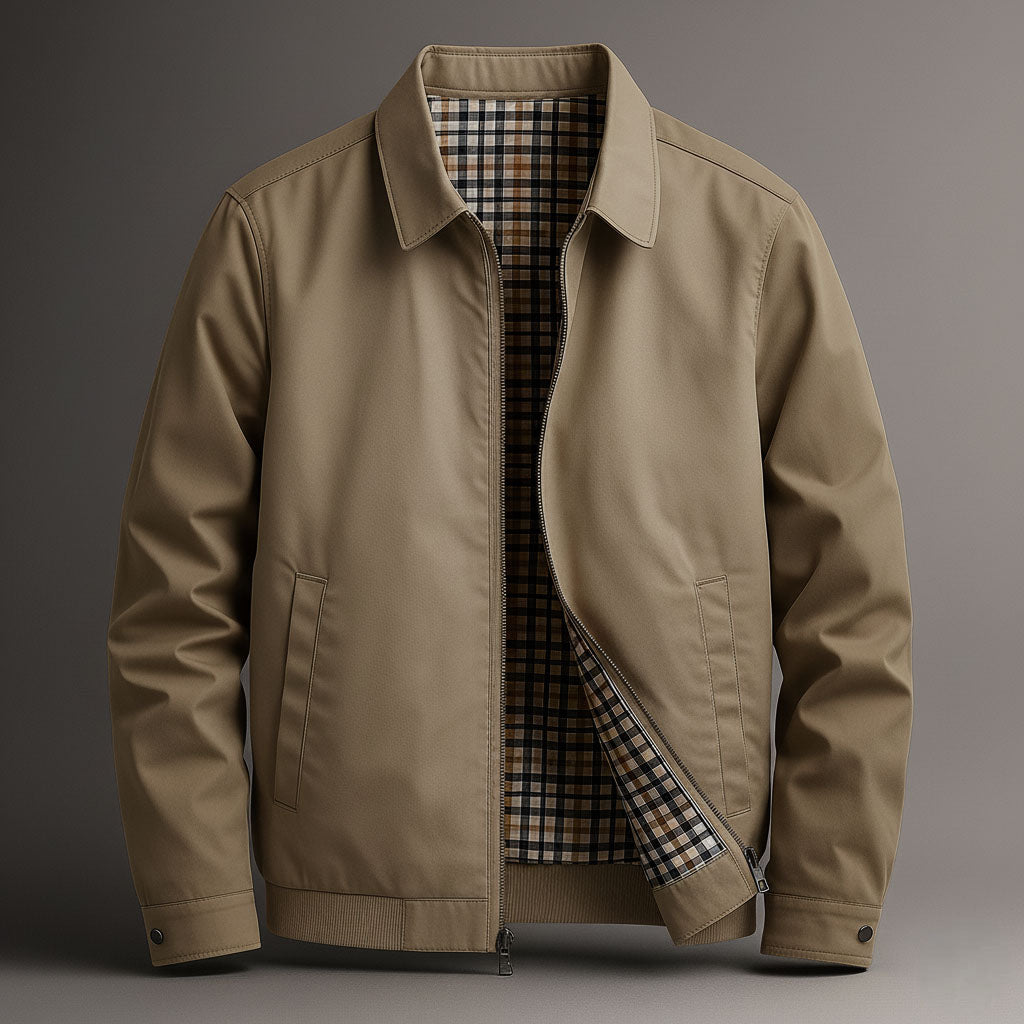 Hendon Plaid-Lined Cotton Jacket