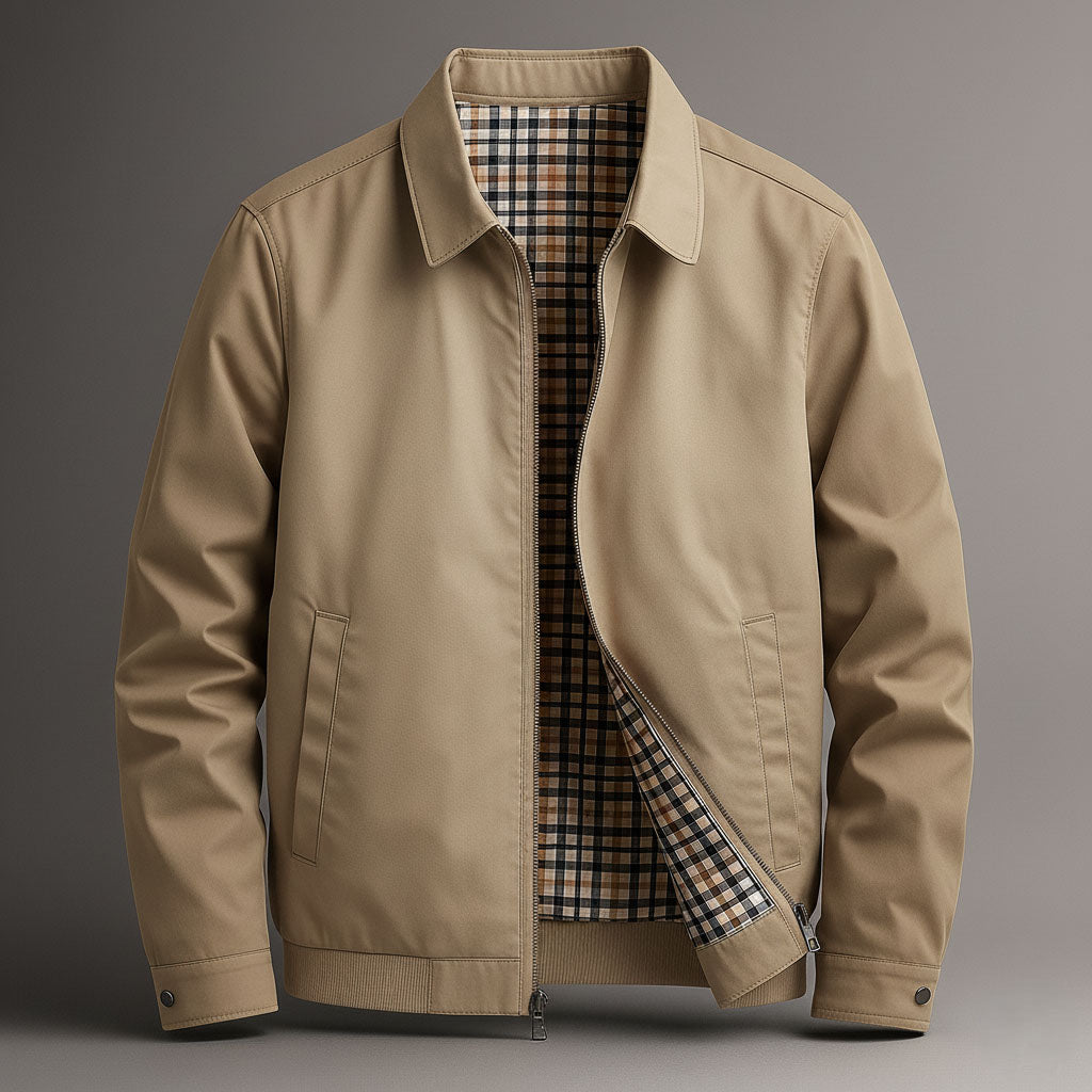 Hendon Plaid-Lined Cotton Jacket