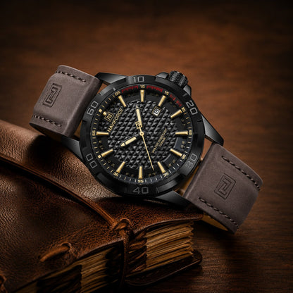 Blackwell 3D Textured Leather Watch