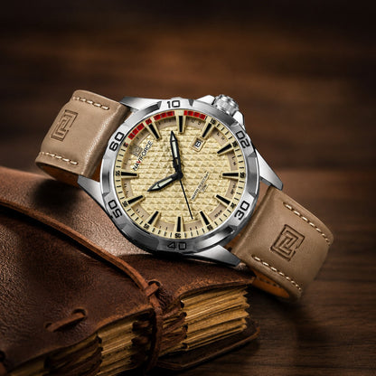 Blackwell 3D Textured Leather Watch