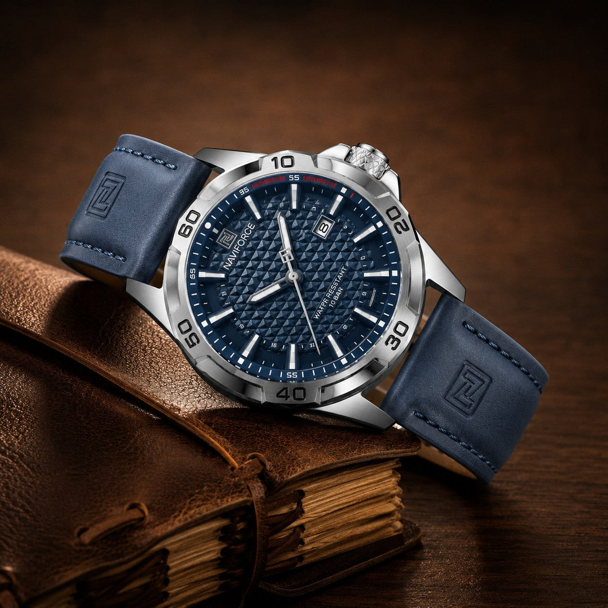 Blackwell 3D Textured Leather Watch