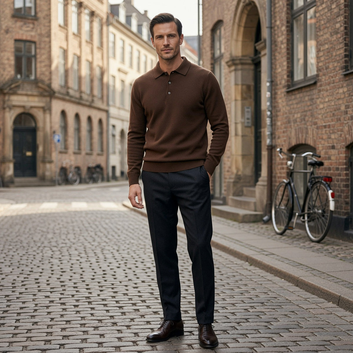 Marco Cashmere Polo Sweater