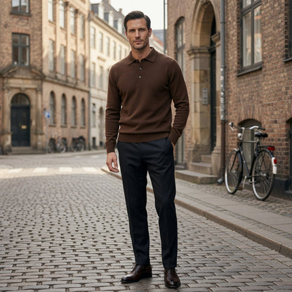 Marco Cashmere Polo Sweater