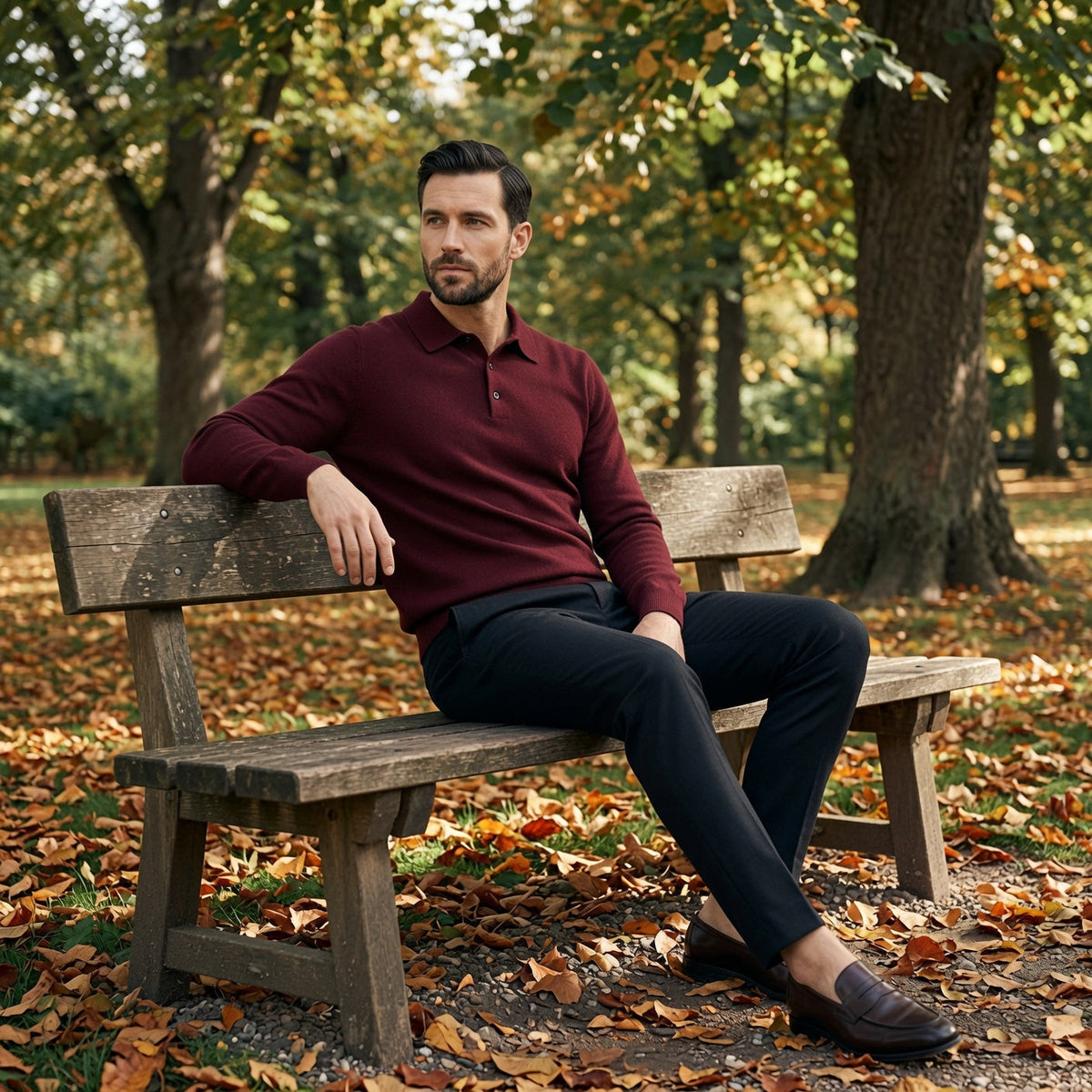 Marco Cashmere Polo Sweater
