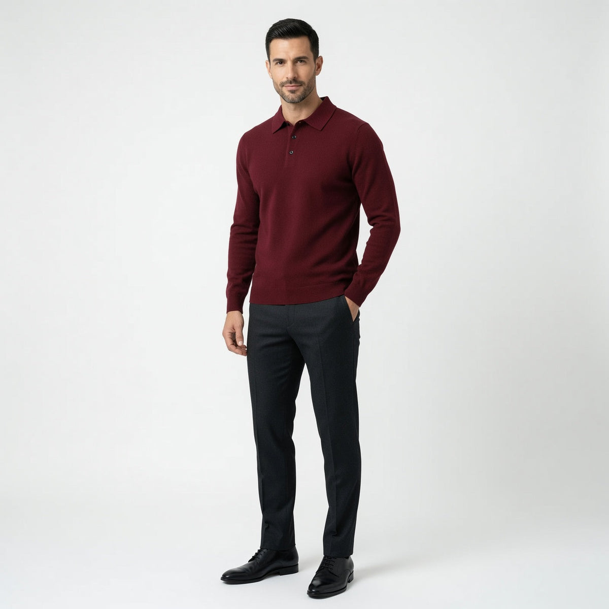 Marco Cashmere Polo Sweater