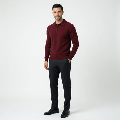 Marco Cashmere Polo Sweater