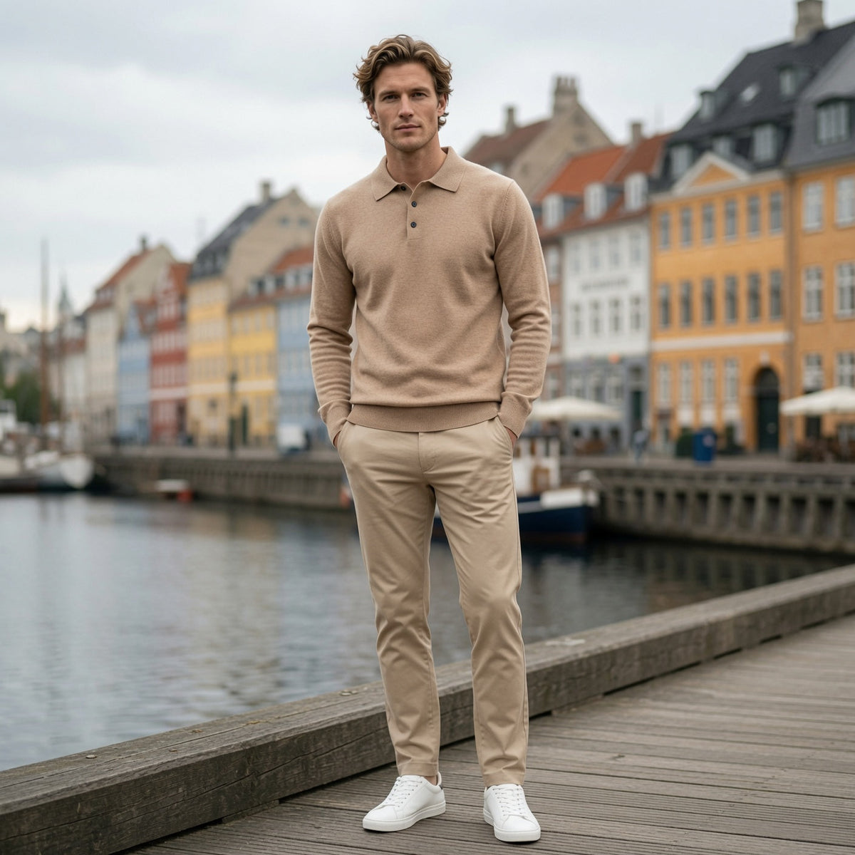 Marco Cashmere Polo Sweater
