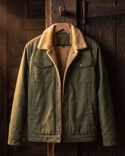 Dalston Sherpa-Lined Cotton Jacket