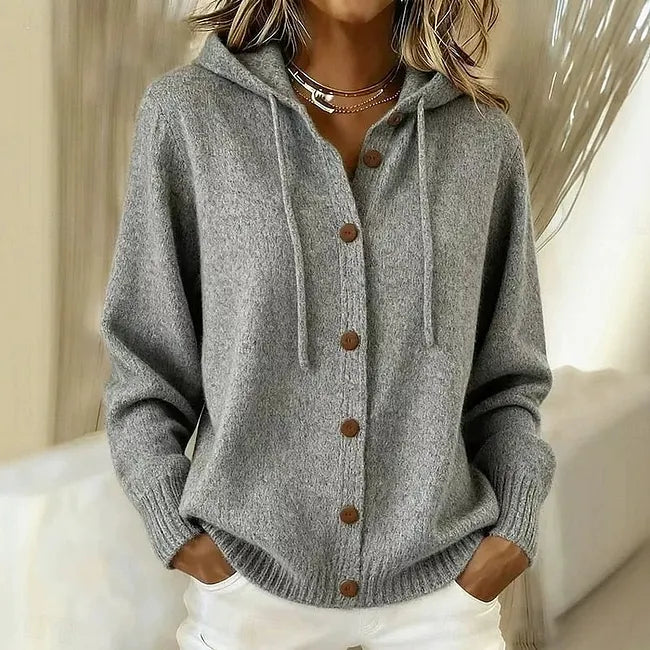 GLILZA – Hooded Button-Down Cardigan