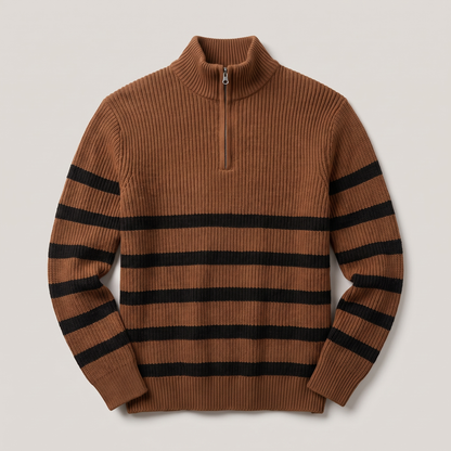 BLACKWELL STRIPE ZIP SWEATER