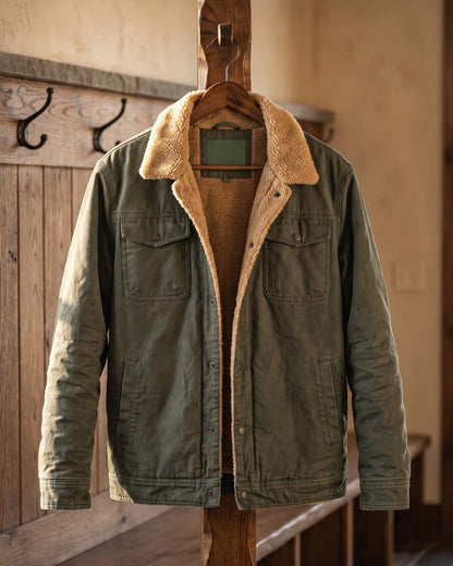 Dalston Sherpa-Lined Cotton Jacket