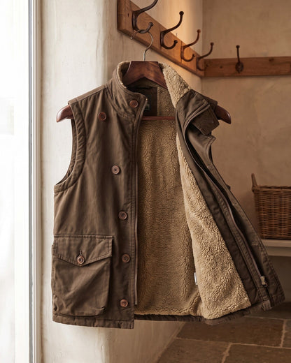 Ellis Sherpa-Lined Cotton Gilet