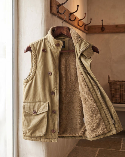 Ellis Sherpa-Lined Cotton Gilet