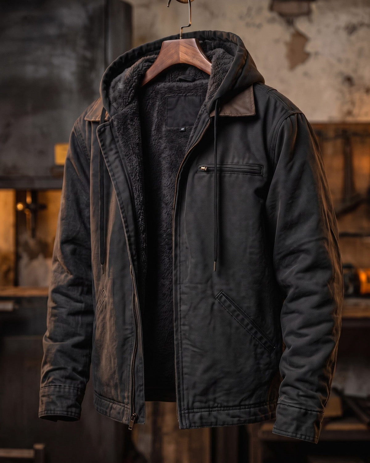 Brockley Fleece-Lined Hooded Jacket