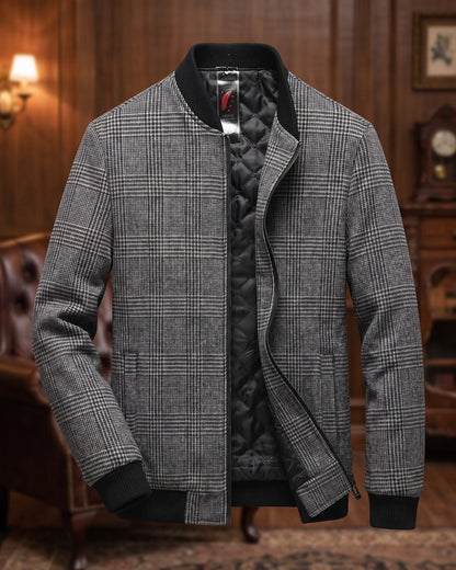 Rupert Glen Check Wool-Blend Bomber Jacket