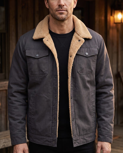 Dalston Sherpa-Lined Cotton Jacket