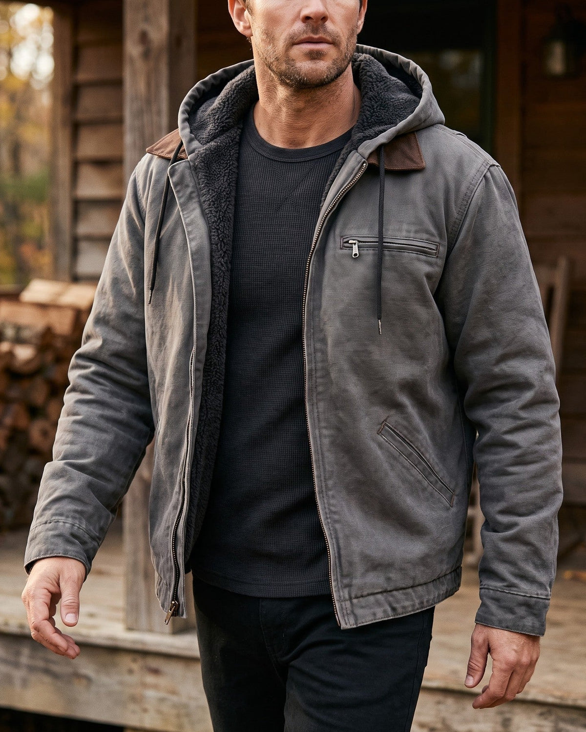Brockley Fleece-Lined Hooded Jacket