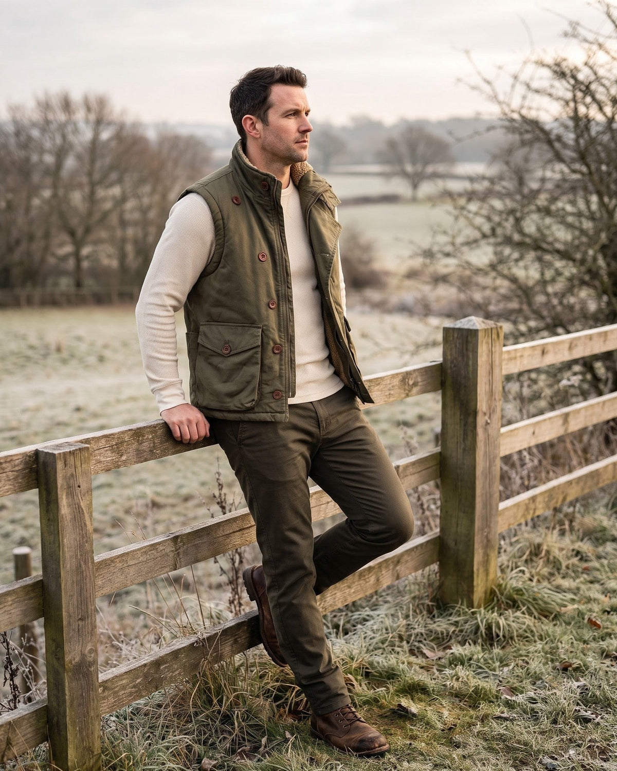 Ellis Sherpa-Lined Cotton Gilet