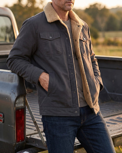 Dalston Sherpa-Lined Cotton Jacket