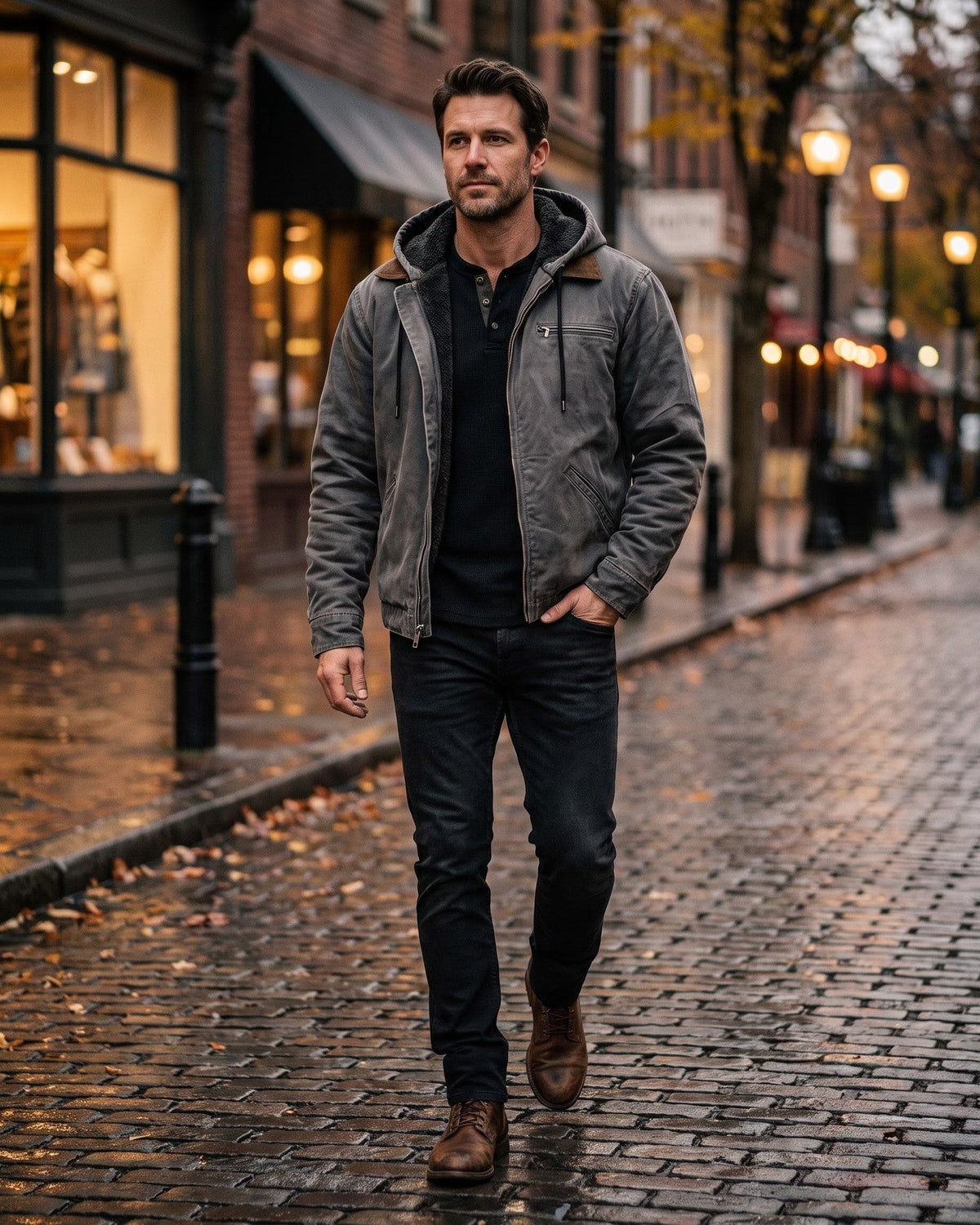 Brockley Fleece-Lined Hooded Jacket