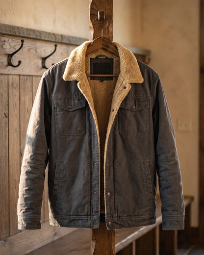 Dalston Sherpa-Lined Cotton Jacket