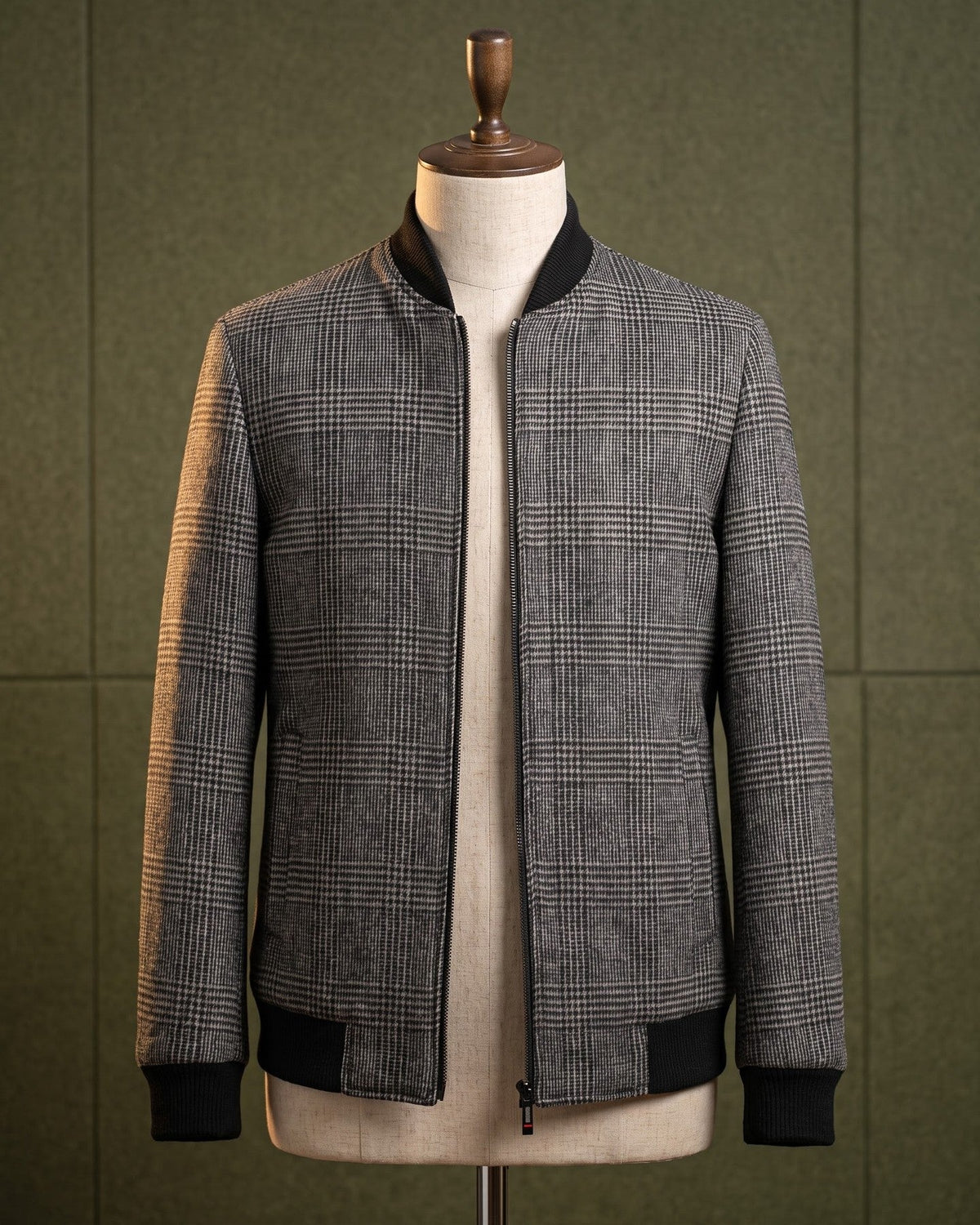 Rupert Glen Check Wool-Blend Bomber Jacket