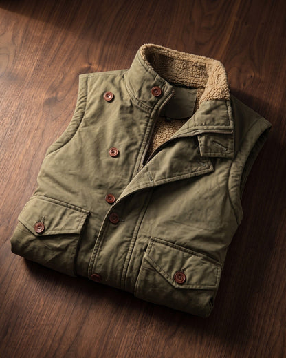 Ellis Sherpa-Lined Cotton Gilet