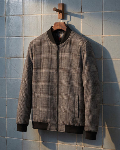 Rupert Glen Check Wool-Blend Bomber Jacket