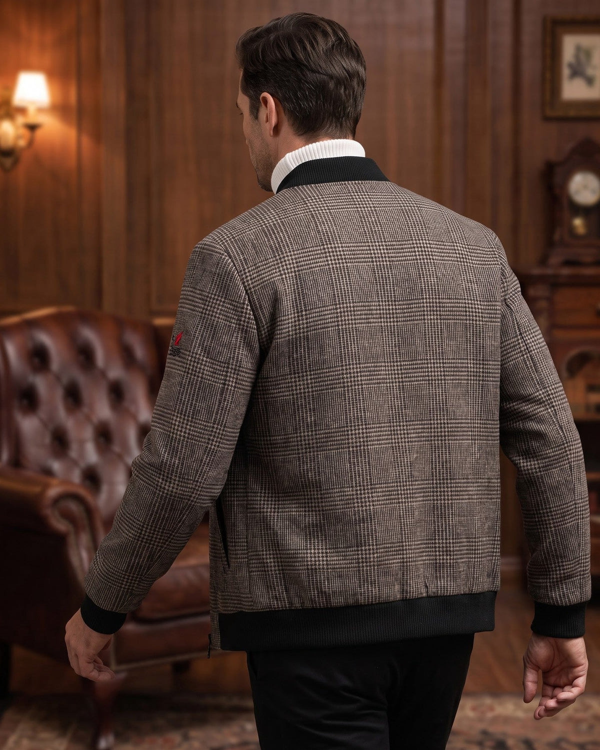 Rupert Glen Check Wool-Blend Bomber Jacket