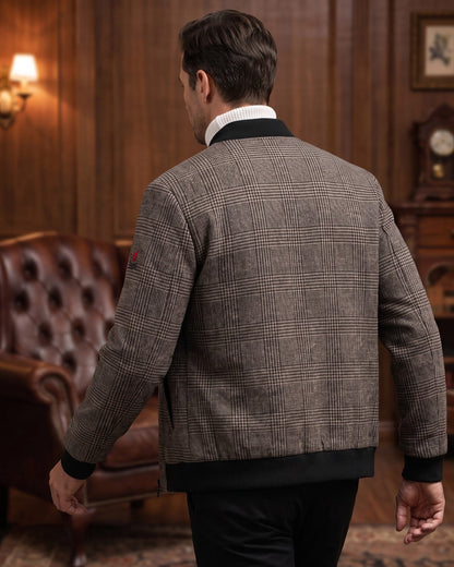 Rupert Glen Check Wool-Blend Bomber Jacket