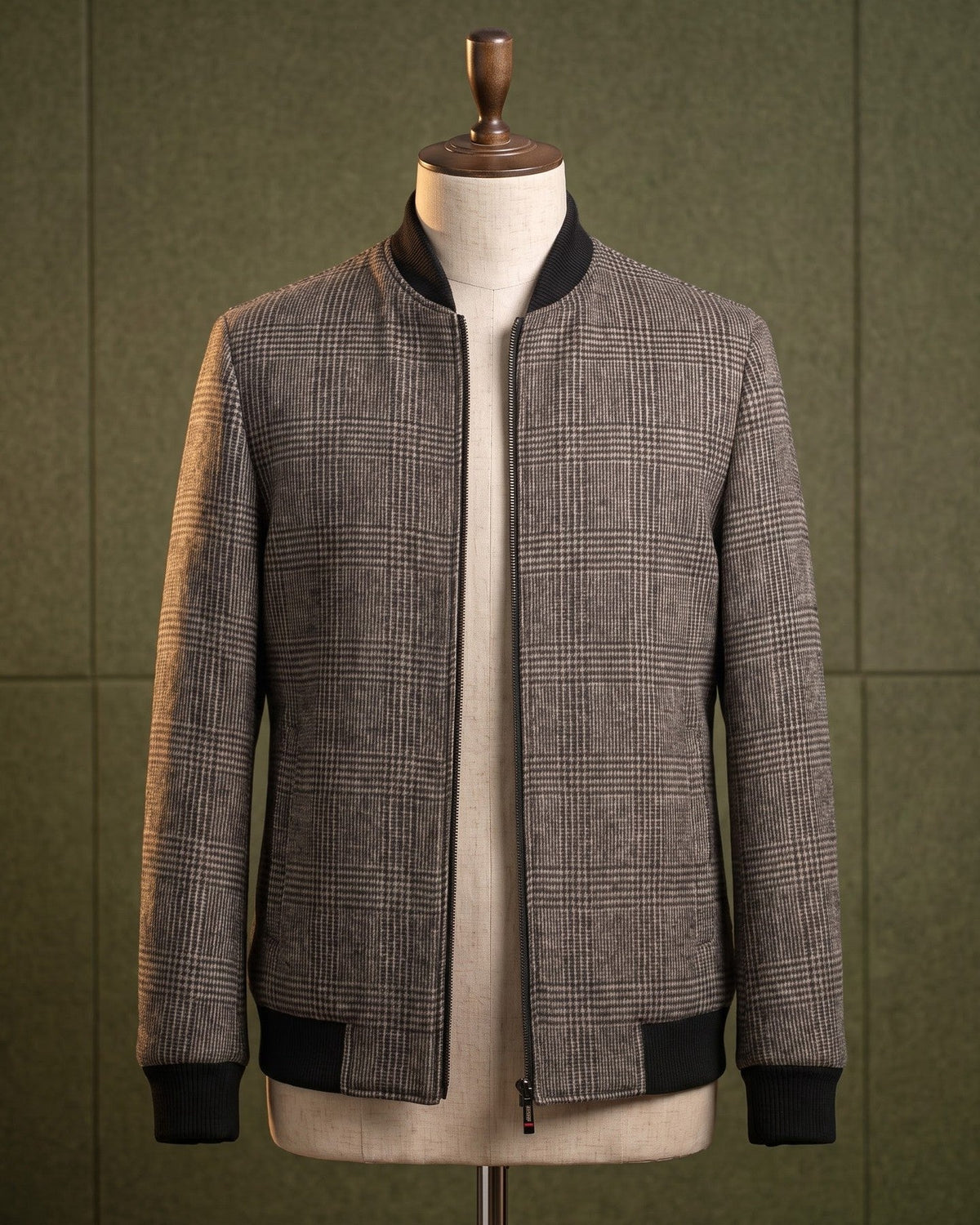 Rupert Glen Check Wool-Blend Bomber Jacket