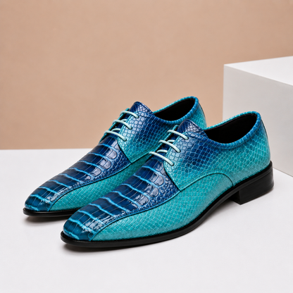 Rhys Croc-Effect Leather Shoes