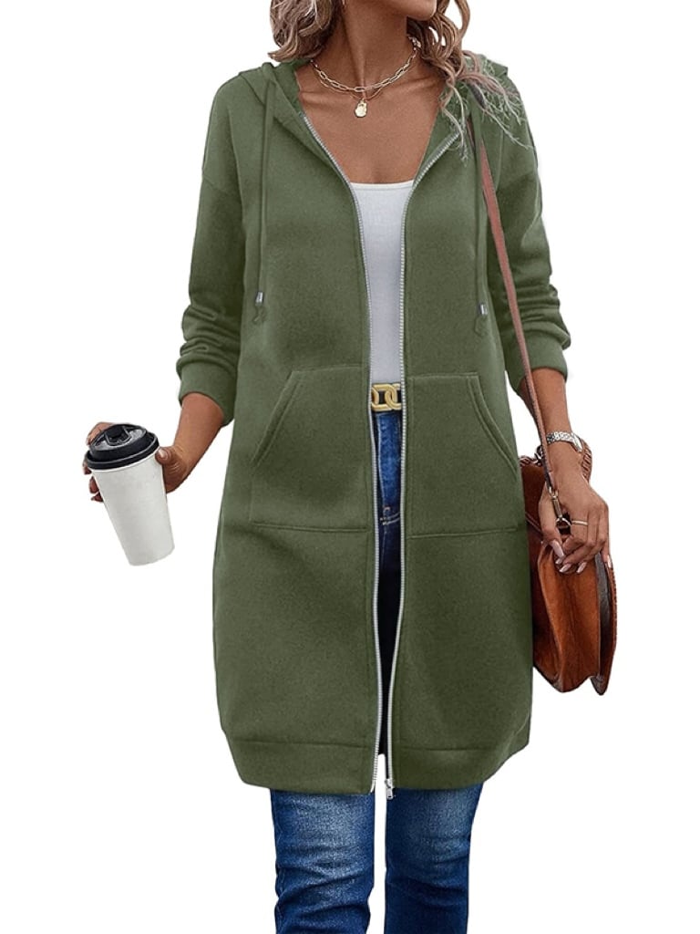Maisie Longline Fleece Zip Hoodie