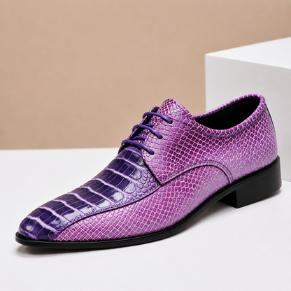 Rhys Croc-Effect Leather Shoes