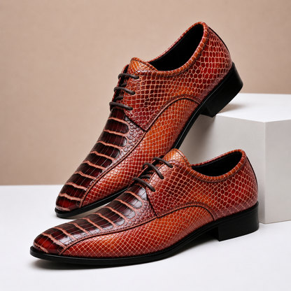 Rhys Croc-Effect Leather Shoes