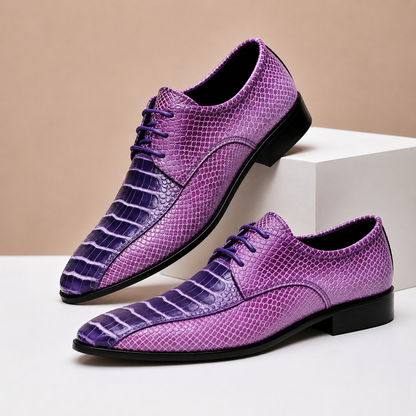 Rhys Croc-Effect Leather Shoes