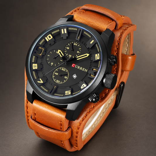Axel – Vintage Leather Cuff Watch