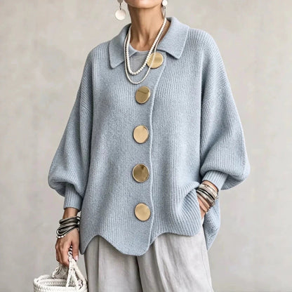 Freya Gold Button Cardigan