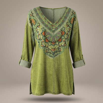FLORA CLASSIC DENIM BLOUSE