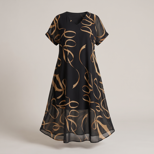 GRACEFUL SHORT SLEEVE DRESS