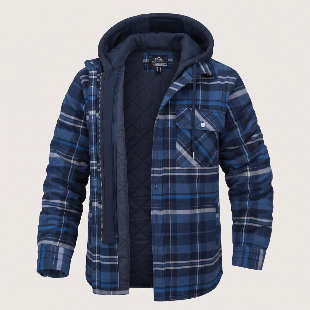 HARRY JACKET FLANNEL WITH REMOVABLE HOOD