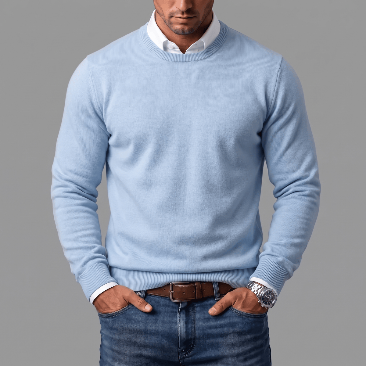 Enzo – Soft Knit Crewneck Sweater