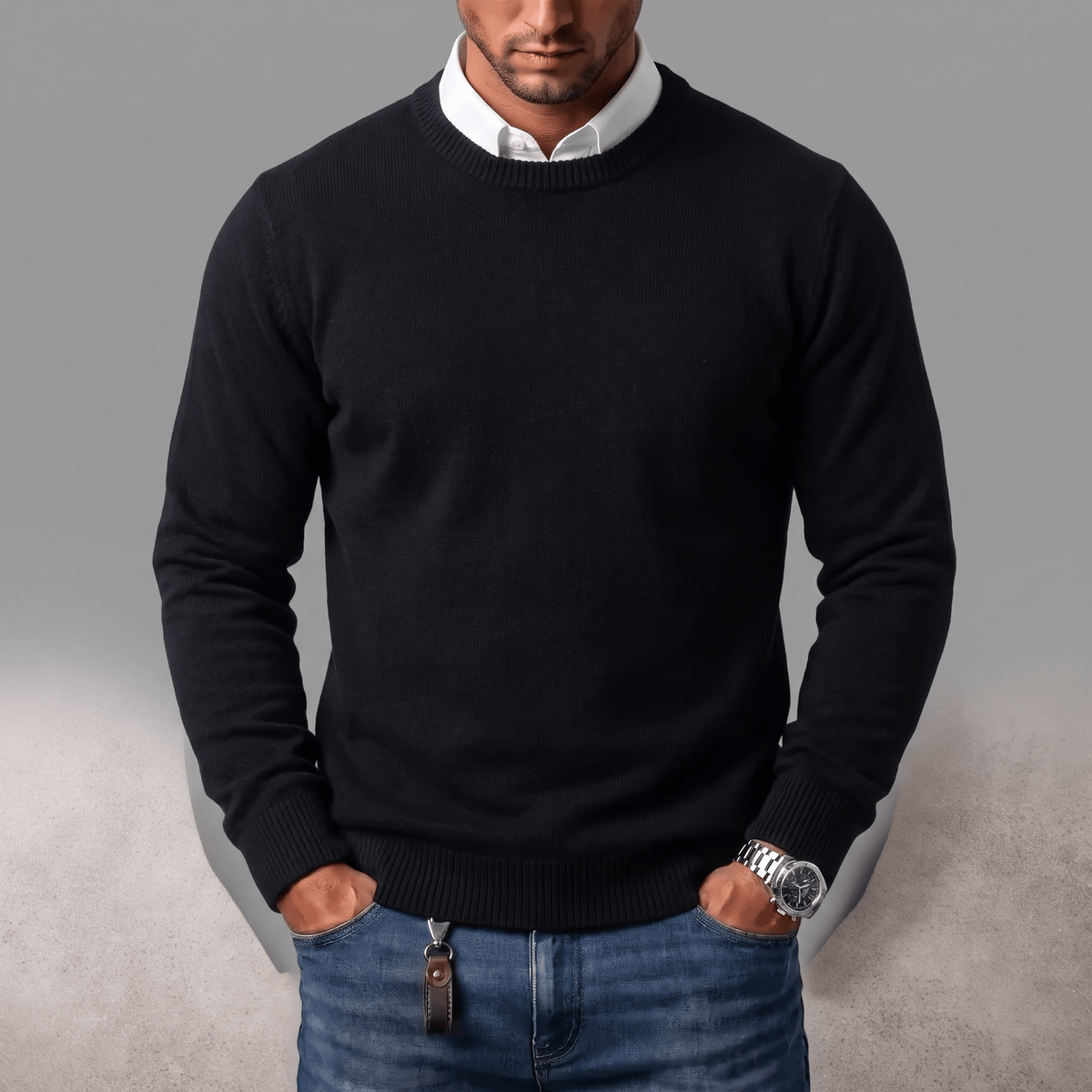 Enzo – Soft Knit Crewneck Sweater