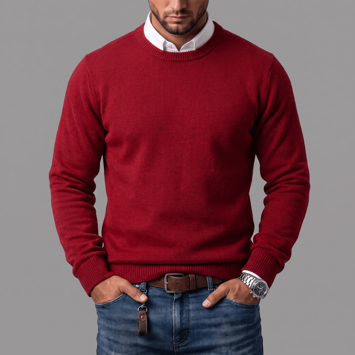 Enzo – Soft Knit Crewneck Sweater